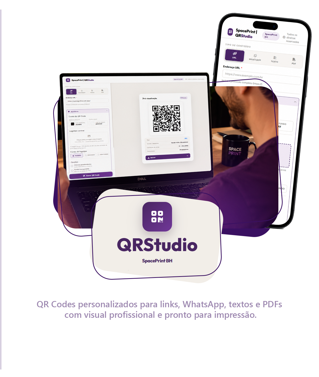 Apresentação do QR Studio SpacePrint BH
